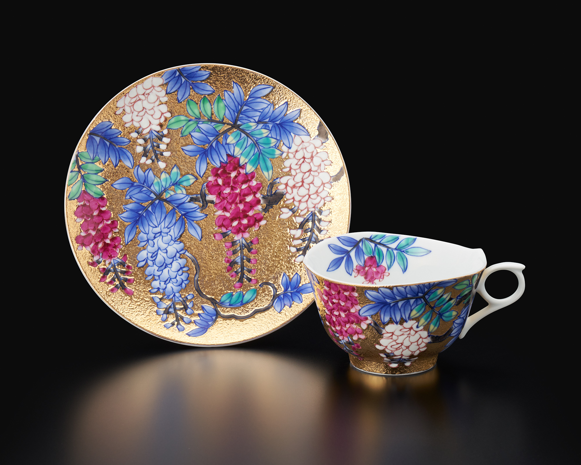 金彩藤絵 珈琲碗 | 金龍窯 -有田焼工芸美術品窯元-