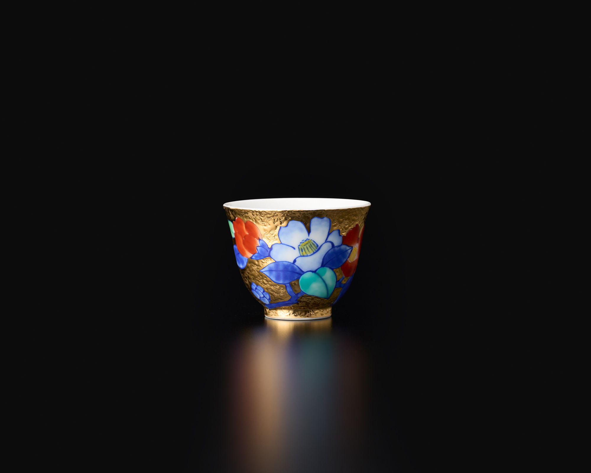 金彩椿絵 急須・煎茶 | 金龍窯 -有田焼工芸美術品窯元-