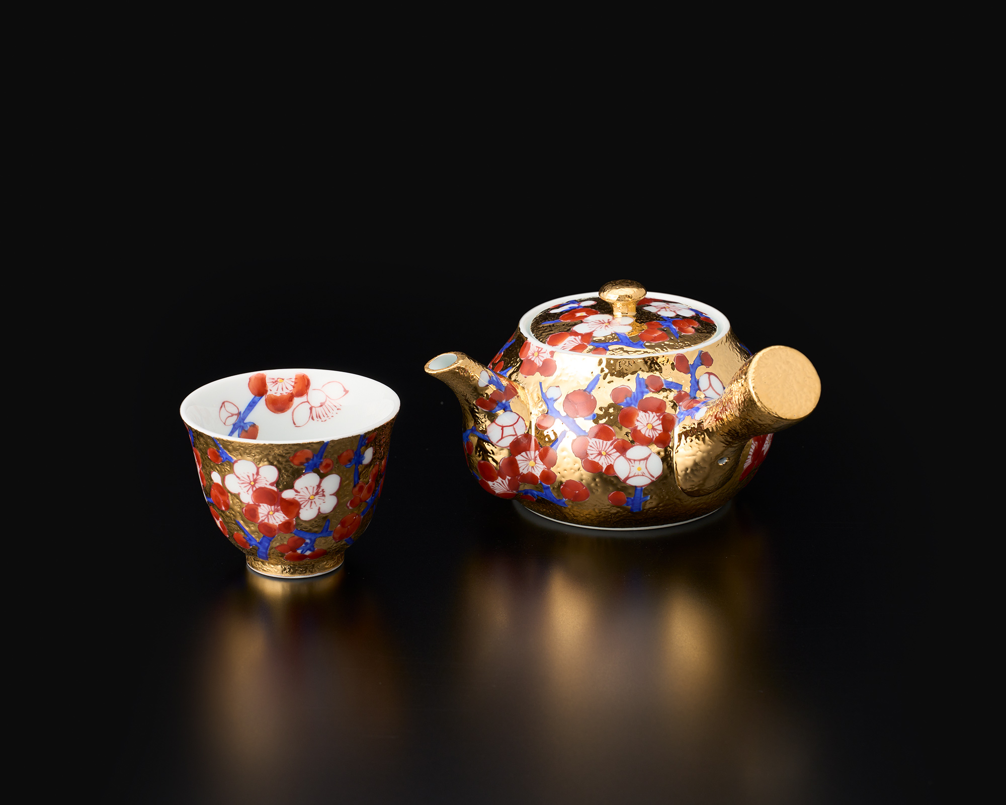 が大特価！ 有田焼 江口天童（伝統工芸師）煎茶セット梅 金龍窯 工芸品